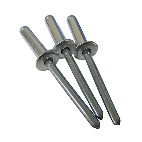 Blind Rivet, Dome Head, 0.125 in Dia., 0.203 in L, Steel Body, 1000 PK